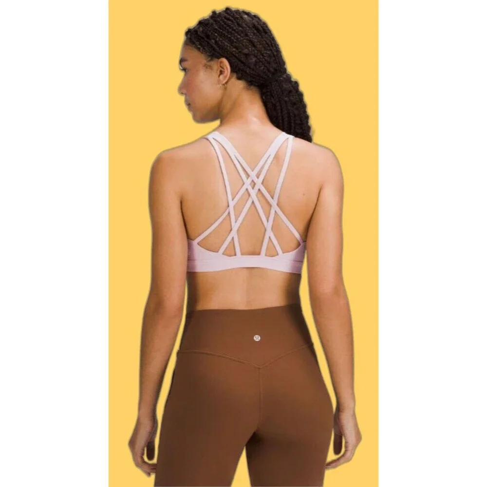 Lululemon Womens Bra Size 4 Free to Be Serene Longline Jaquard C/D NWT Ship Fast - Picture 2 of 15